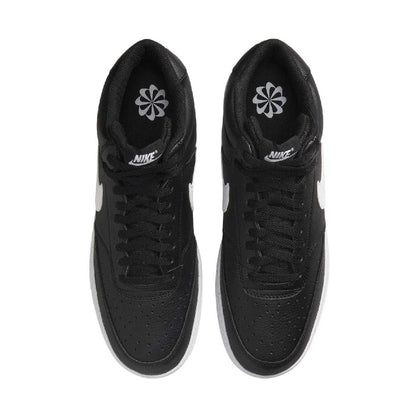 Black-White - Side - Nike Mens Court Vision Next Nature Synthetic High-top High Top Trainers