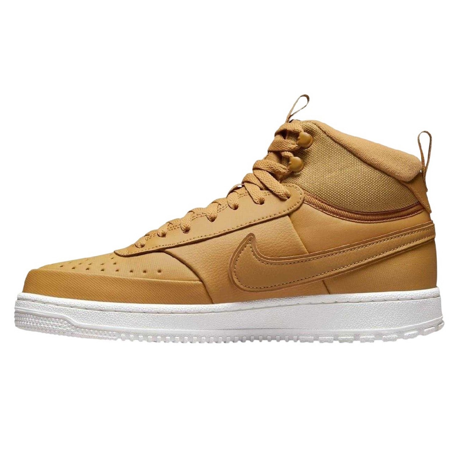 Gold-White - Back - Nike Mens Court Vision Next Nature Synthetic High-top High Top Trainers