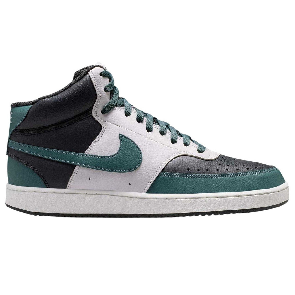 Grey-Slate - Front - Nike Mens Court Vision Next Nature Synthetic High-top High Top Trainers