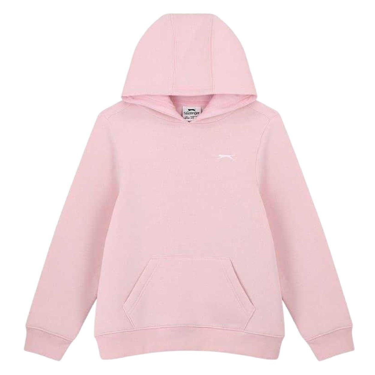 Soft Pink - Front - Slazenger Childrens-Kids Logo Hoodie