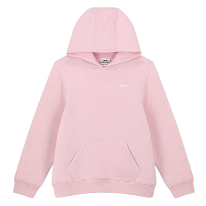 Soft Pink - Front - Slazenger Childrens-Kids Logo Hoodie