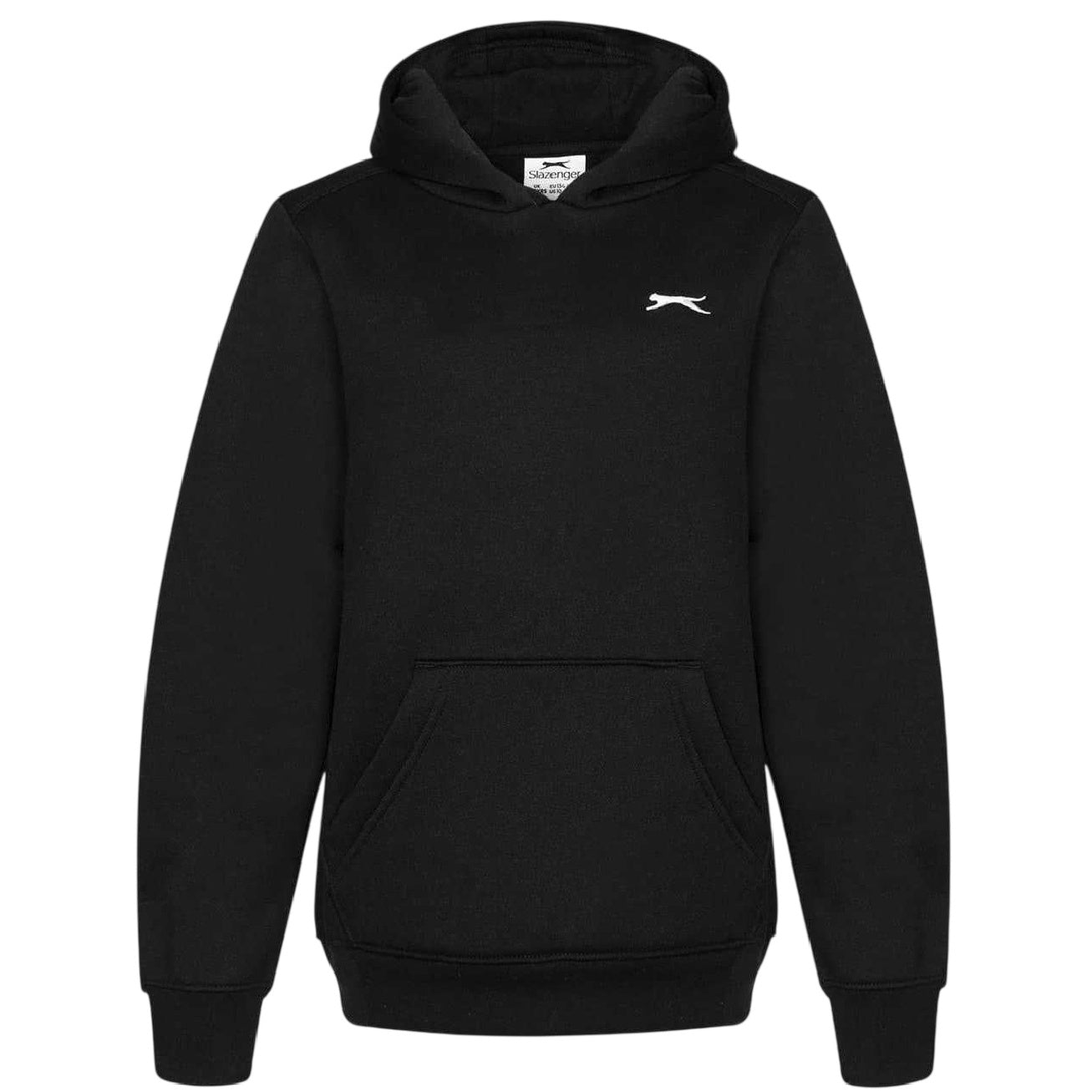 Black - Front - Slazenger Childrens-Kids Logo Hoodie