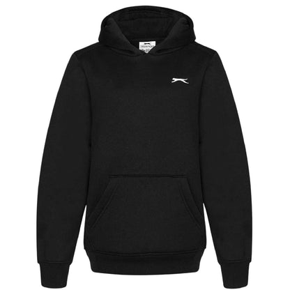 Black - Front - Slazenger Childrens-Kids Logo Hoodie