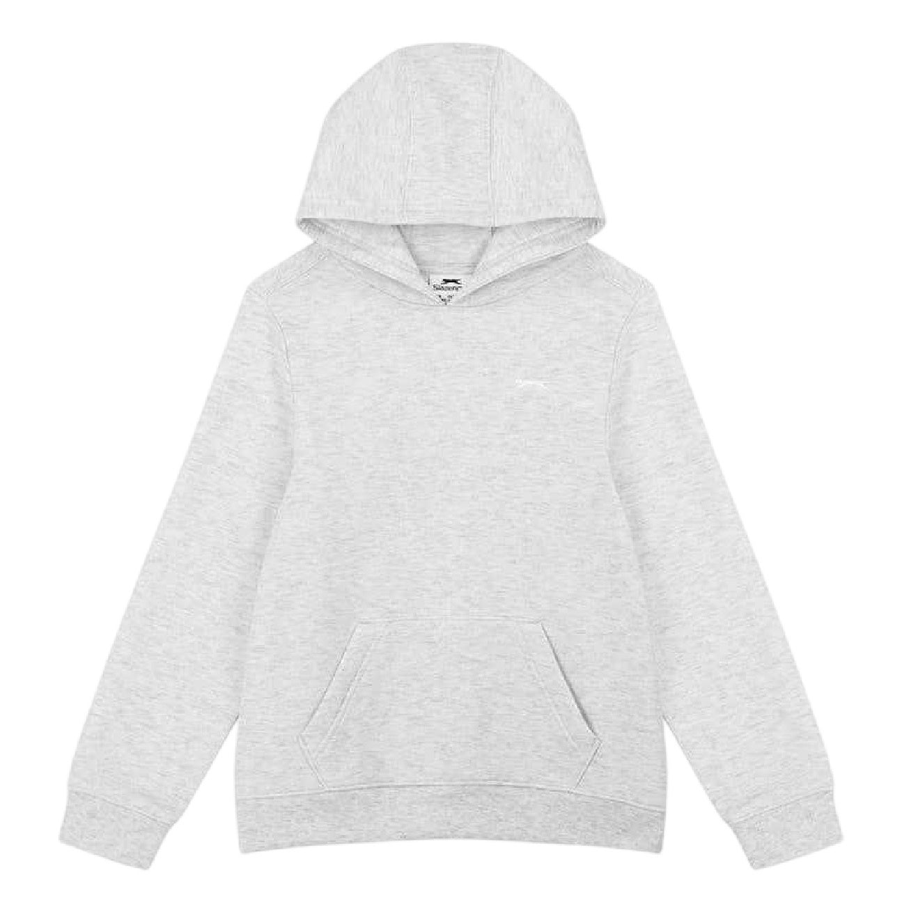 Ice Grey Marl - Front - Slazenger Childrens-Kids Logo Hoodie
