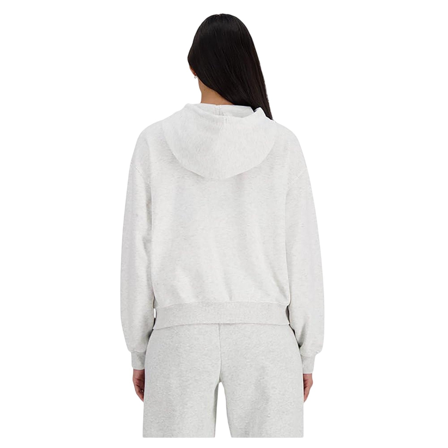 Grey Marl Marl - Back - New Balance Womens-Ladies Full Zip Hoodie