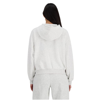 Grey Marl Marl - Back - New Balance Womens-Ladies Full Zip Hoodie