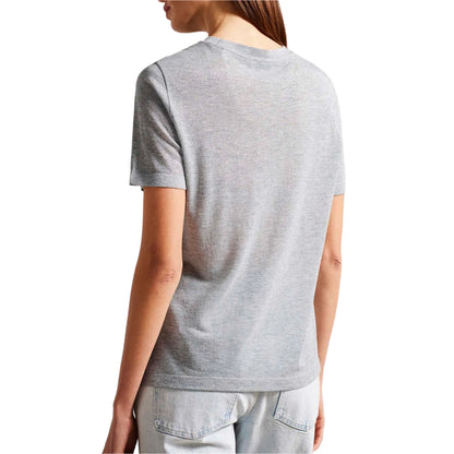 Grey - Back - Ted Baker Womens-Ladies Tedin Logo T-Shirt