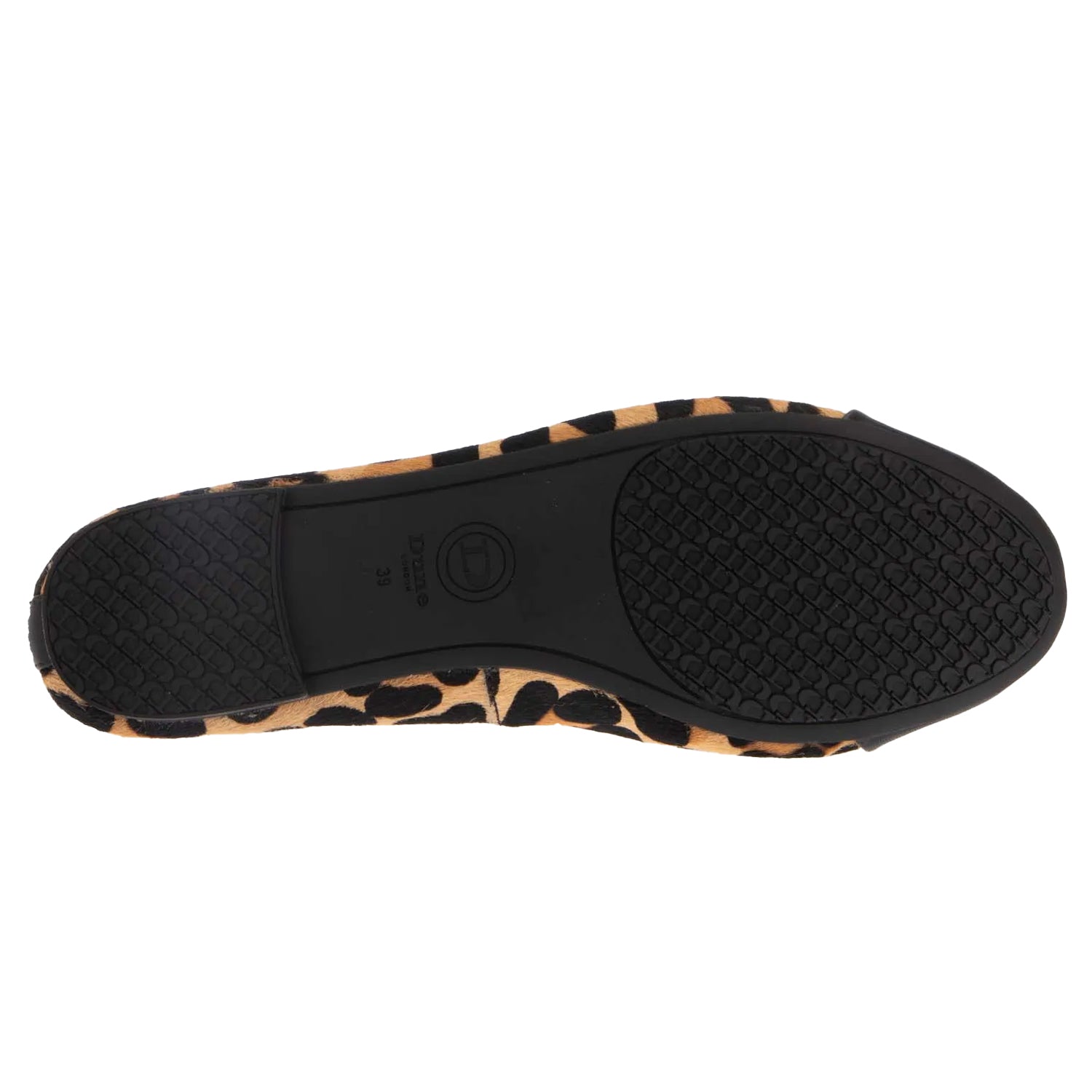 Brown-Black - Lifestyle - Dune London Womens-Ladies Harpington Leather Ballerina Flats