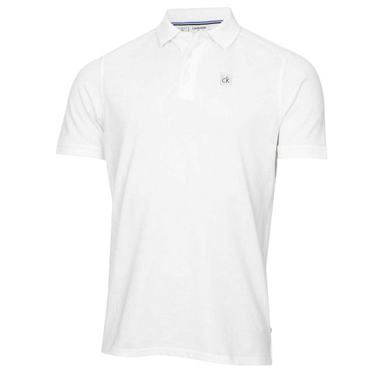White-Black - Front - Calvin Klein Childrens-Kids Golf Polo Shirt