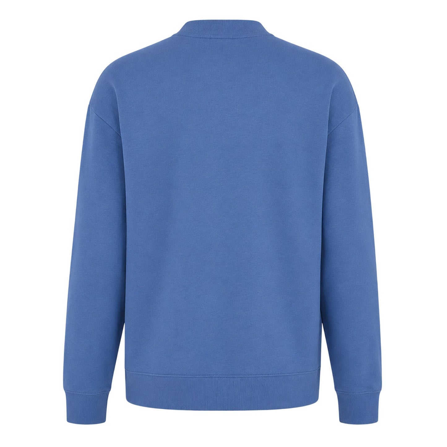 Medium Blue - Back - Hugo Mens Tonal Logo Cotton Jersey Relaxed Fit Casual Sweatshirt