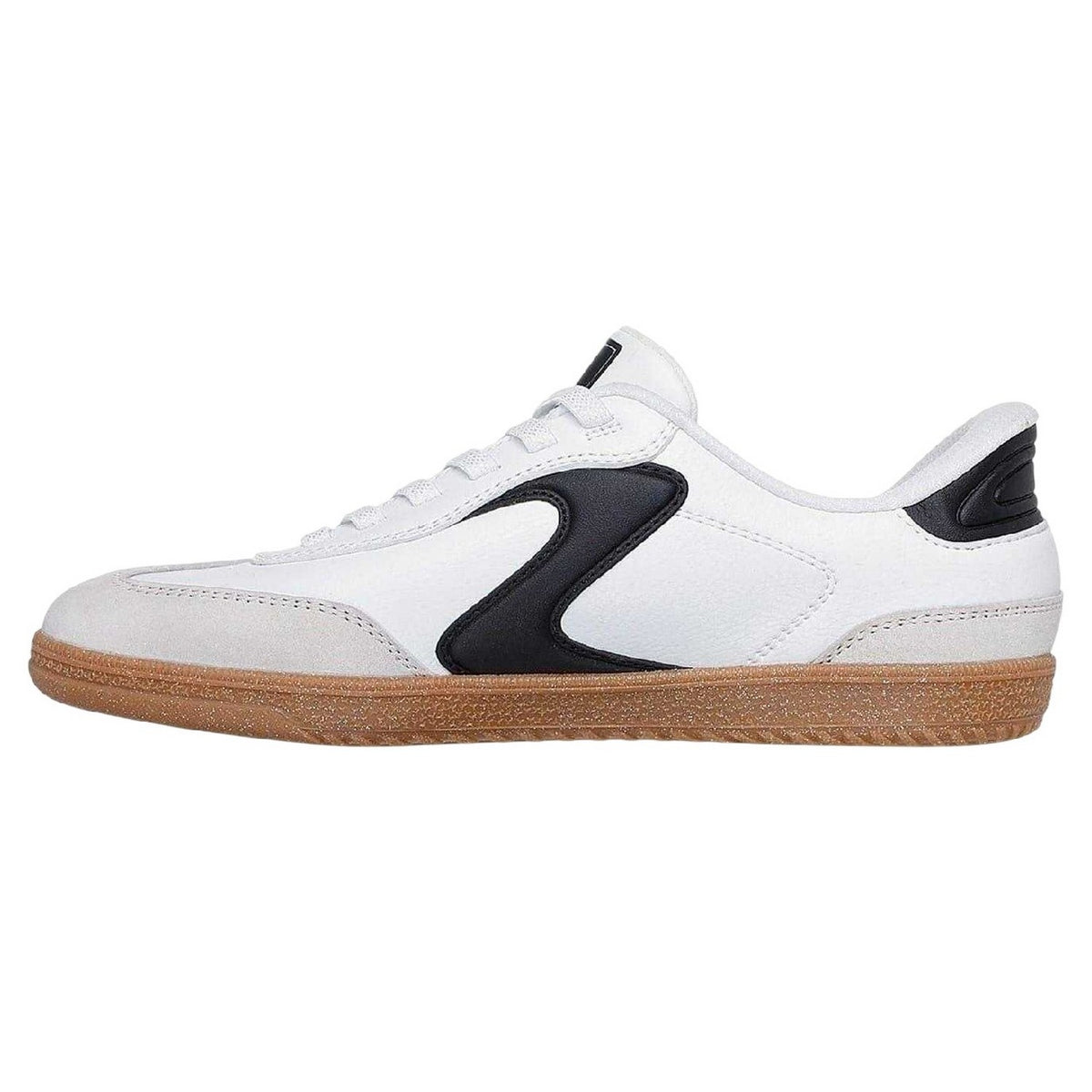 White-Black - Back - Skechers Womens-Ladies Suede Trainers
