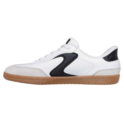 White-Black - Back - Skechers Womens-Ladies Suede Trainers