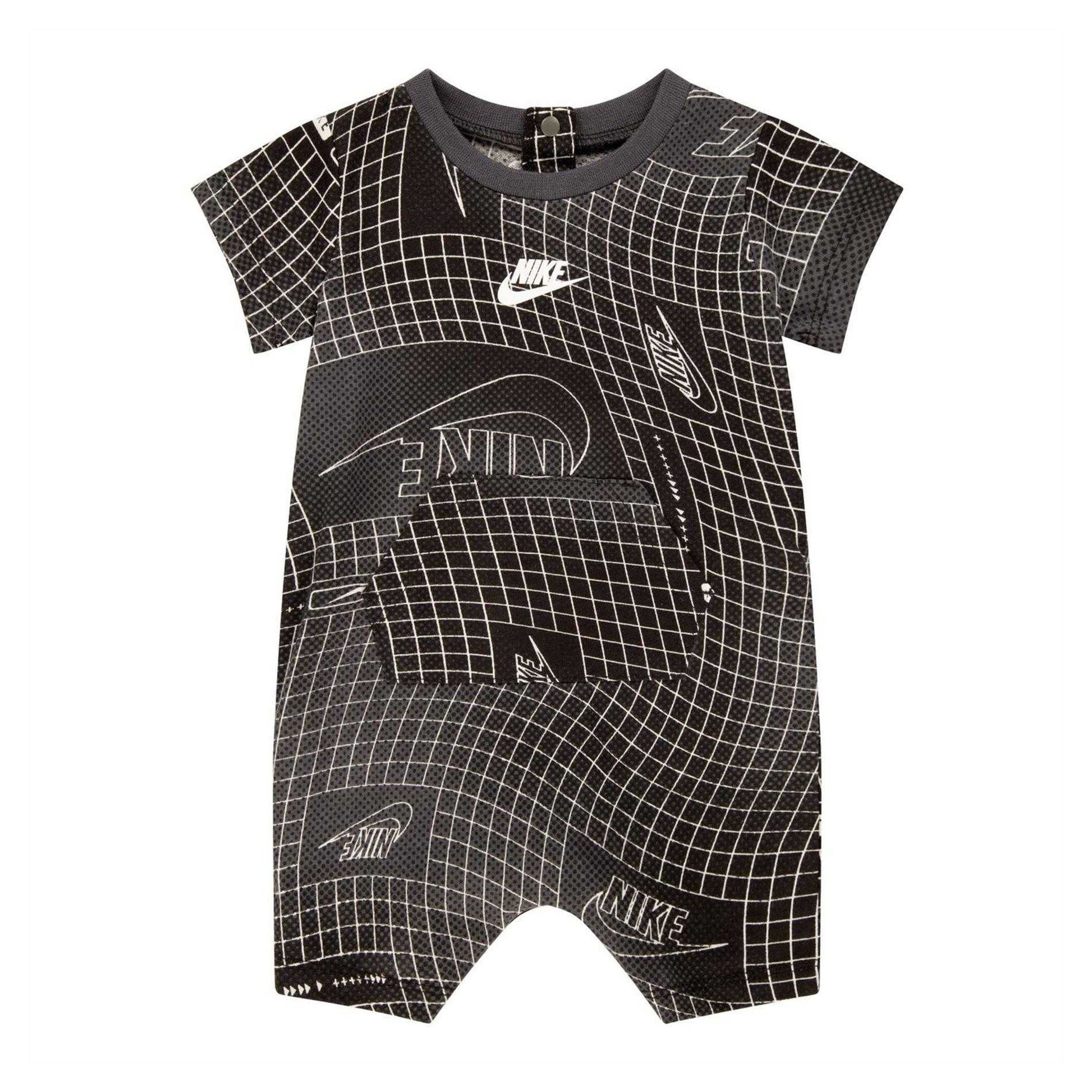 Iron Grey - Front - Nike Baby Club Romper