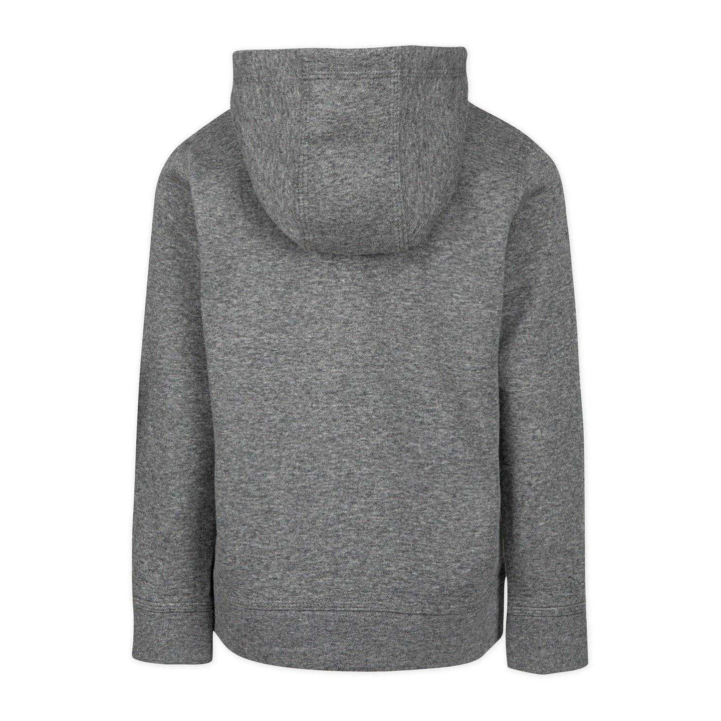 Carbon Heather Heather - Back - Nike Childrens-Kids Logo Full Zip Hoodie