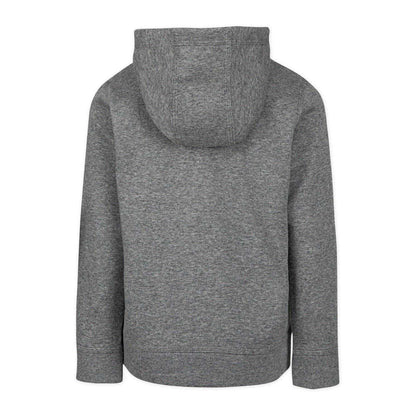 Carbon Heather Heather - Back - Nike Childrens-Kids Logo Full Zip Hoodie