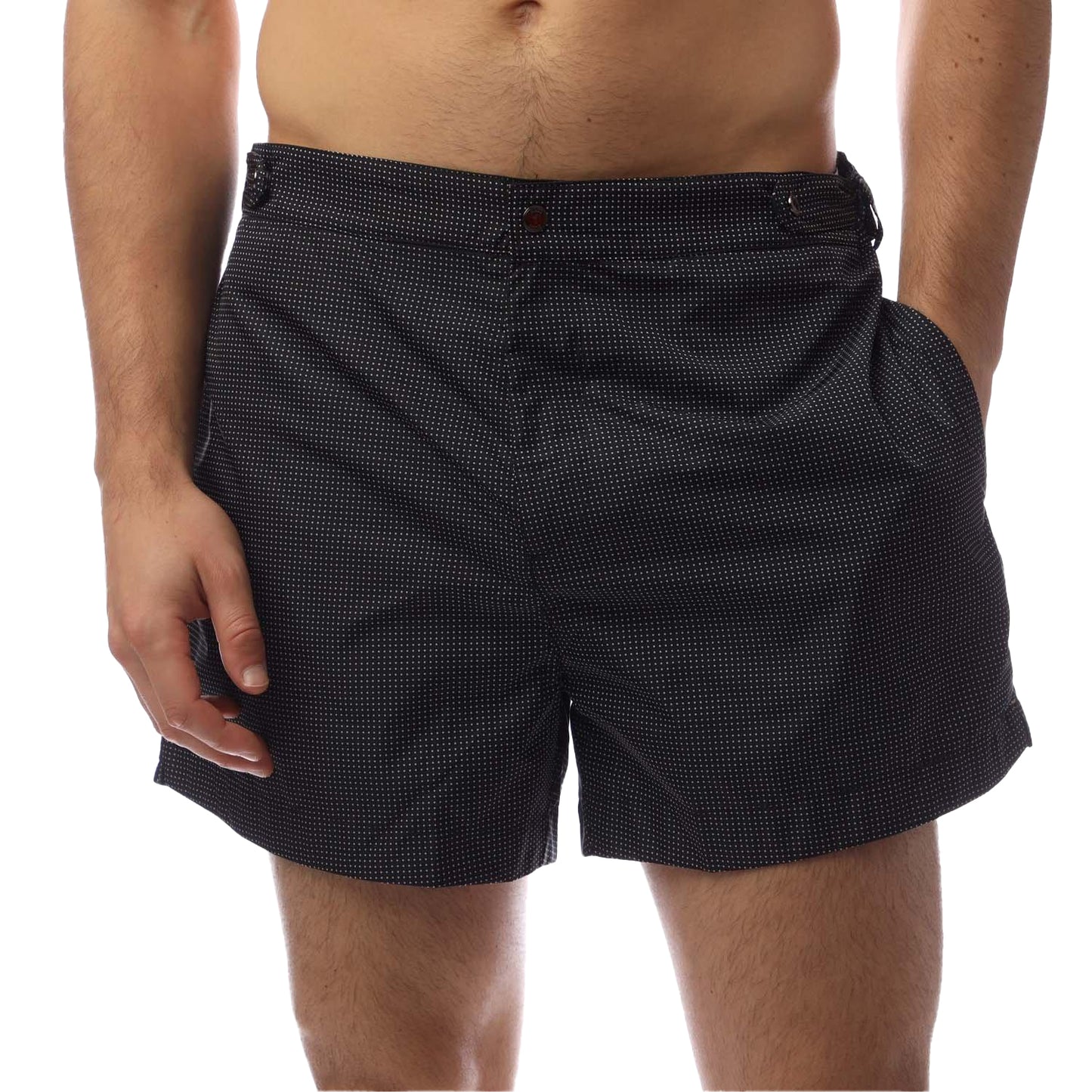 Navy - Front - Boss Mens Nice Polka Dot Chino Shorts