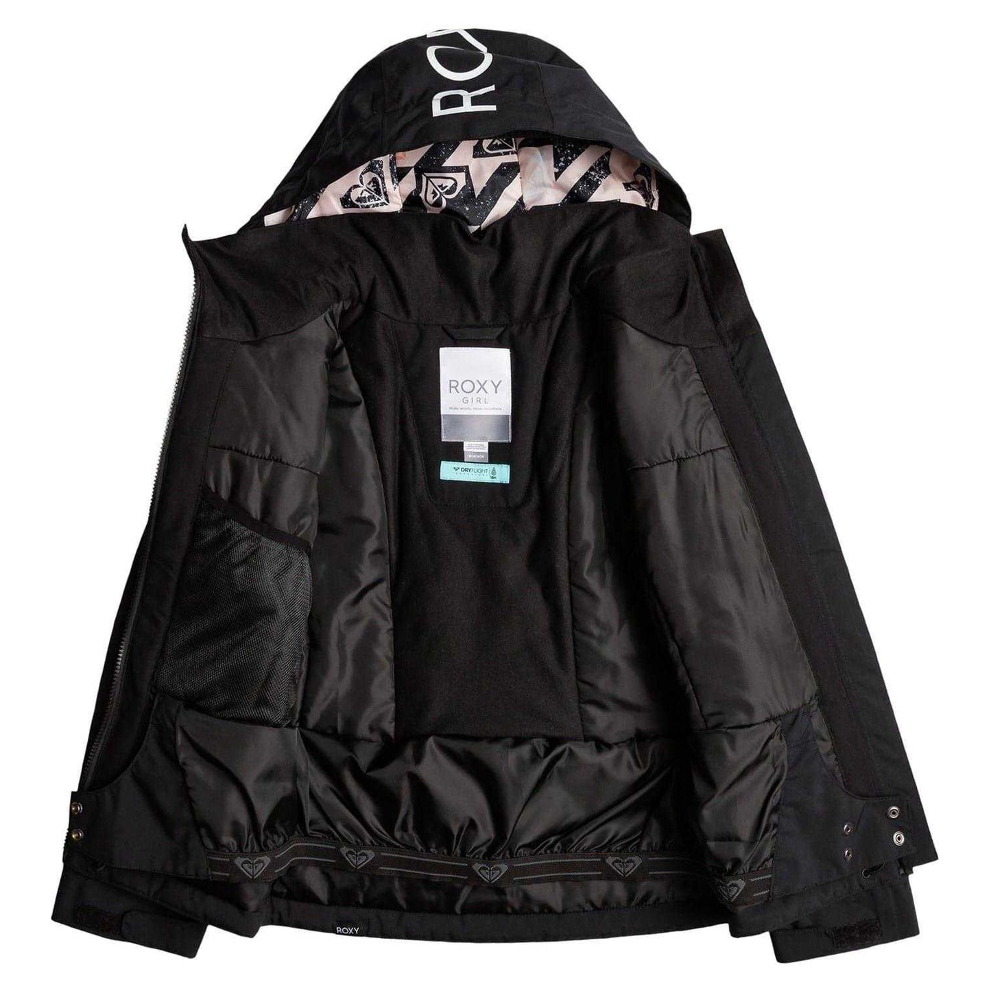Black Melange - Side - Roxy Girls Ski Jacket