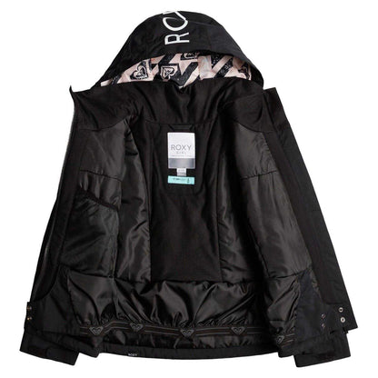 Black Melange - Side - Roxy Girls Ski Jacket