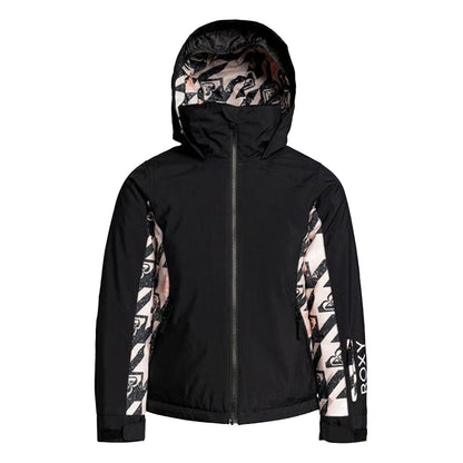 Black Melange - Front - Roxy Girls Ski Jacket