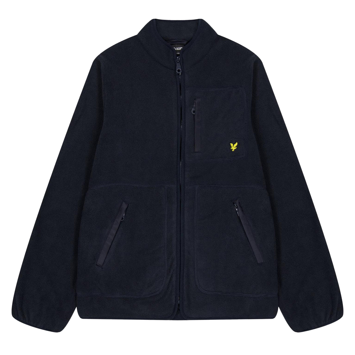 Dark Navy - Front - Lyle & Scott Mens Regular Fleece Jacket