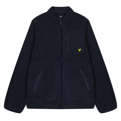 Dark Navy - Front - Lyle & Scott Mens Regular Fleece Jacket