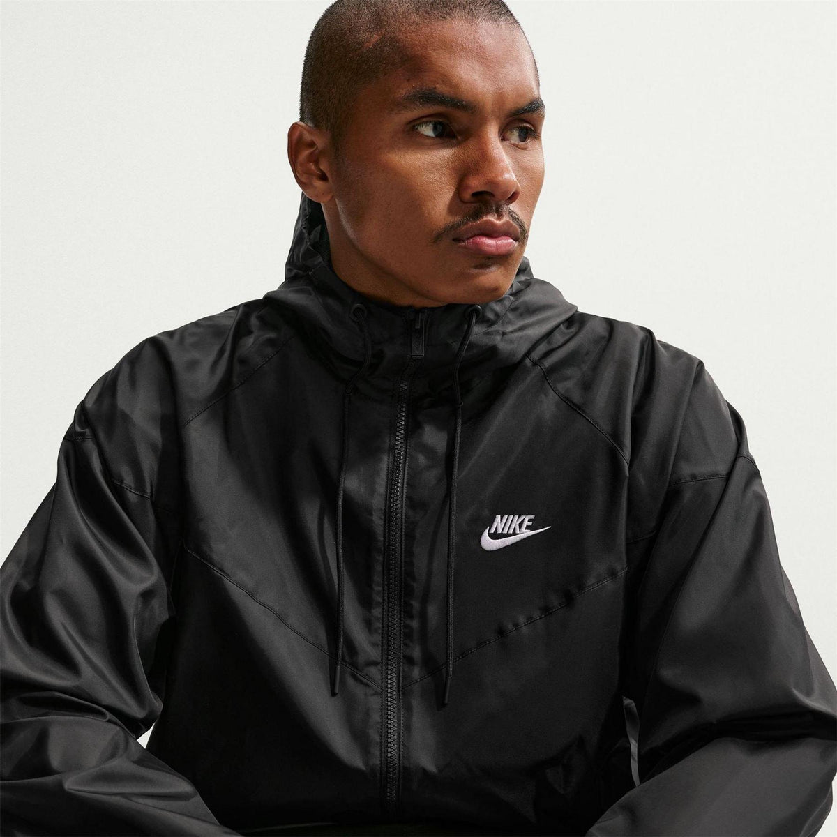 Jet Black-White - Pack Shot - Nike Mens Windrunner Jacket