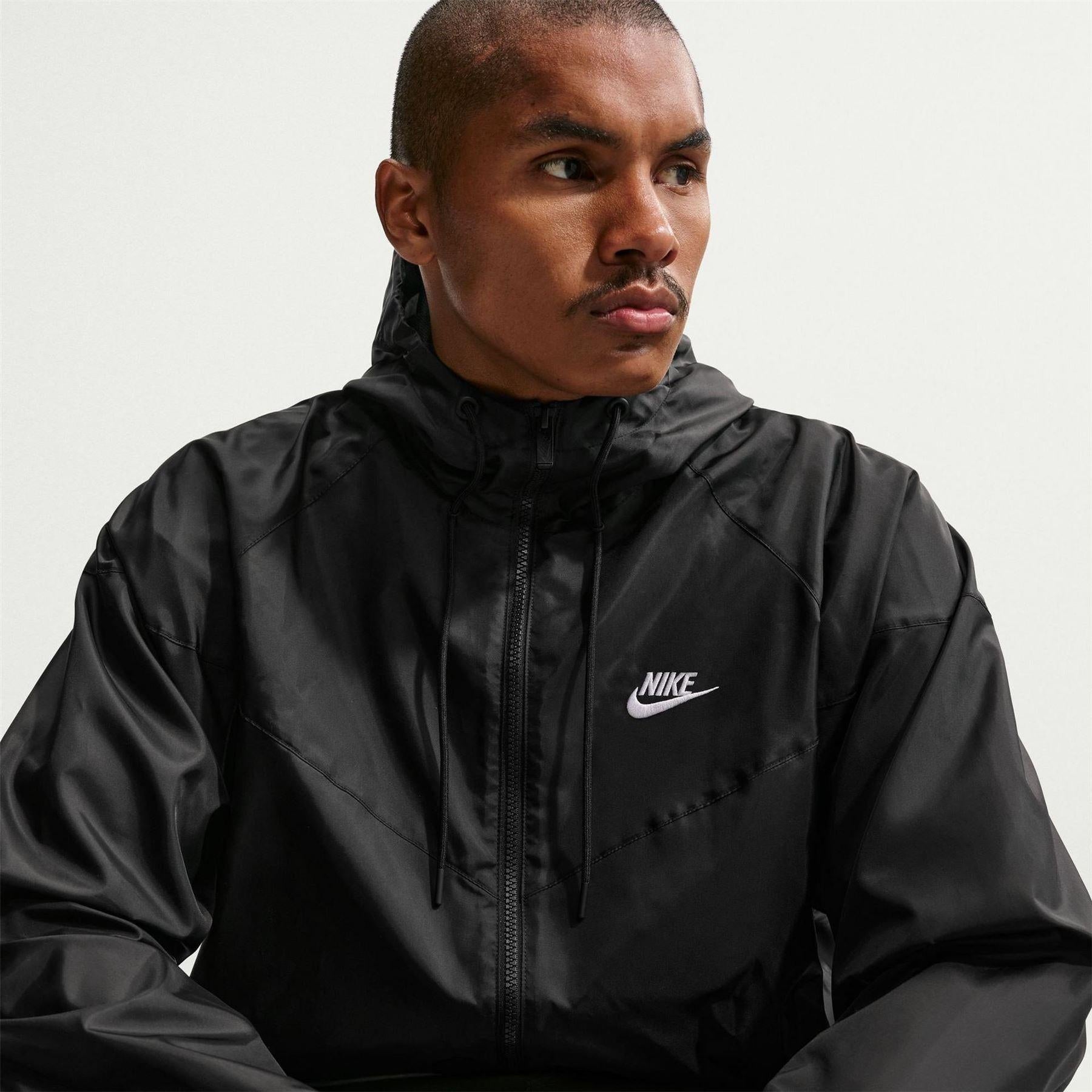 Jet Black-White - Pack Shot - Nike Mens Windrunner Jacket