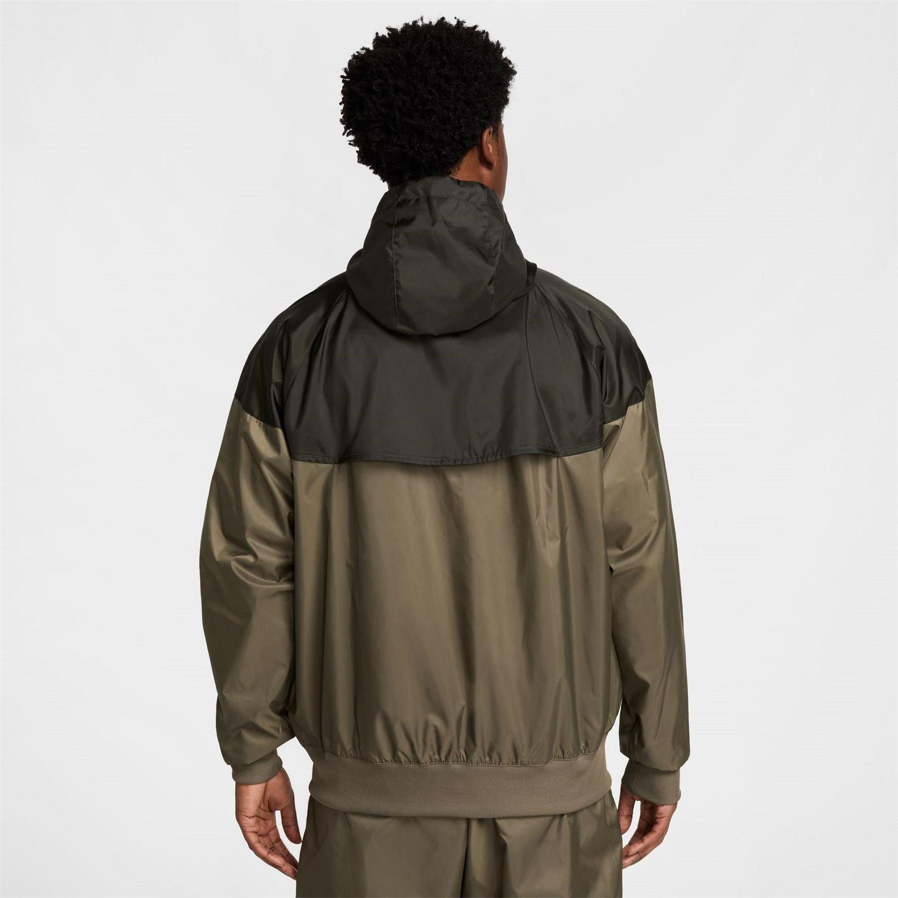Olive-Black - Back - Nike Mens Windrunner Jacket