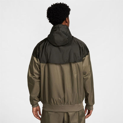 Olive-Black - Back - Nike Mens Windrunner Jacket