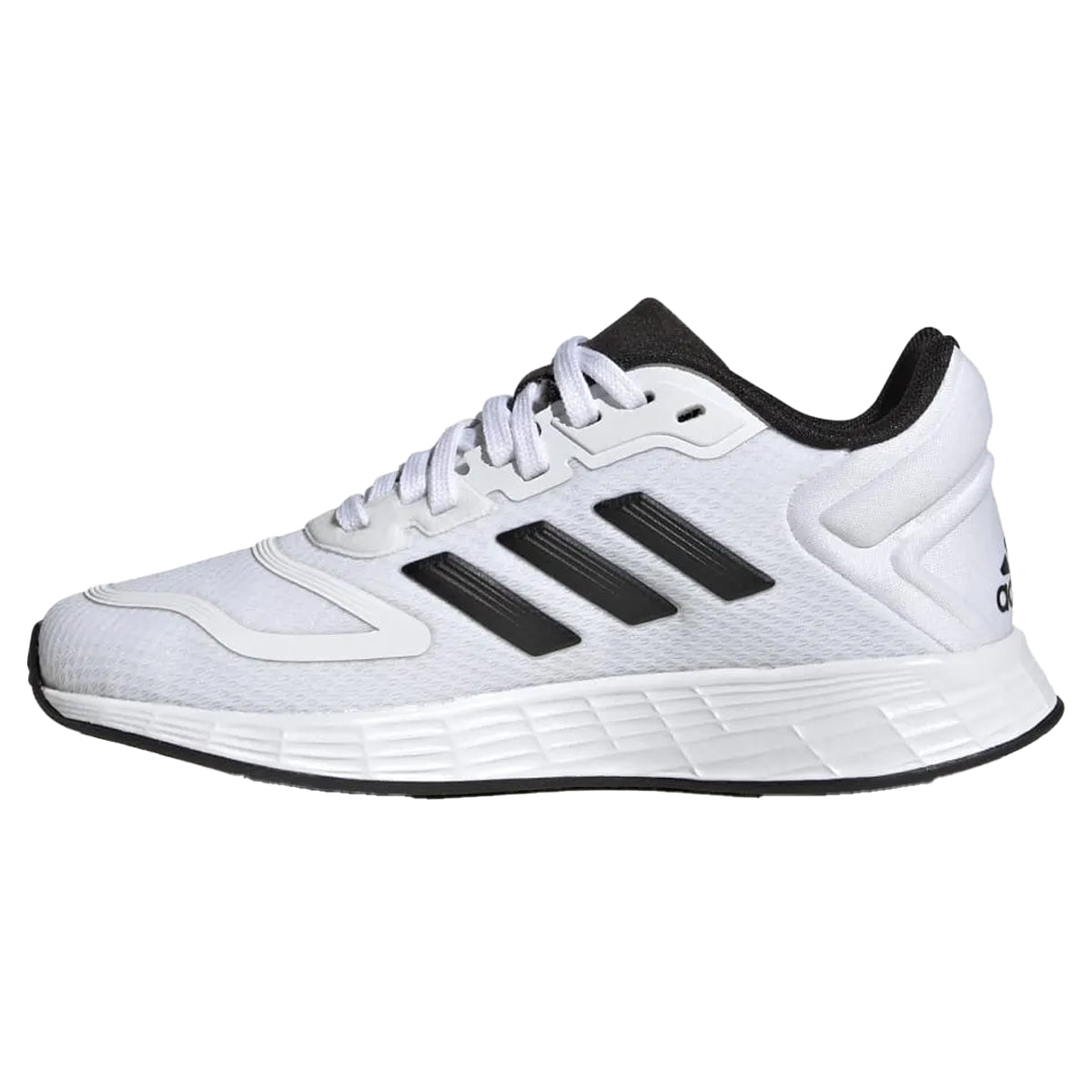 White-Black - Side - Adidas Childrens-Kids Duramo 10 Trainers