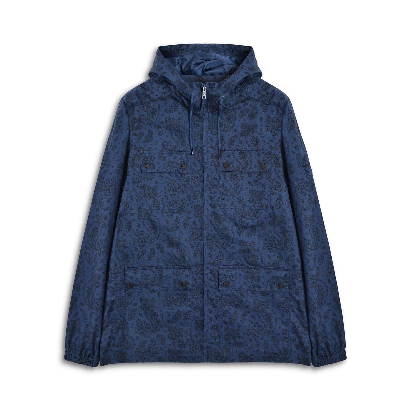 Blue - Front - Lambretta Mens Hooded Jacket