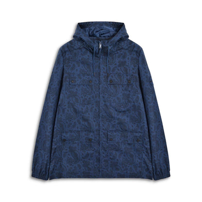 Blue - Front - Lambretta Mens Hooded Jacket