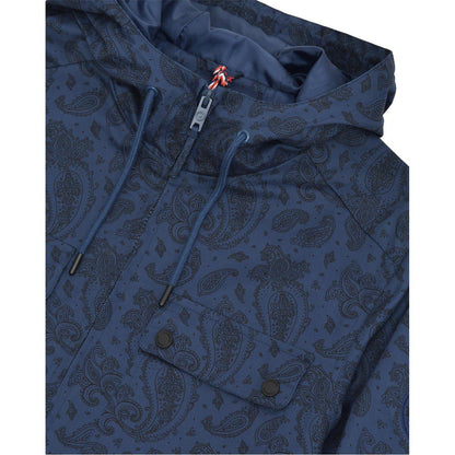 Blue - Side - Lambretta Mens Hooded Jacket