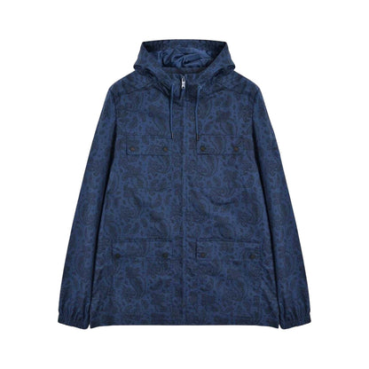 Blue Print - Front - Lambretta Mens Hooded Jacket