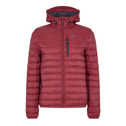 Burgundy-Grey - Front - Trespass Mens Digby Puffer Jacket