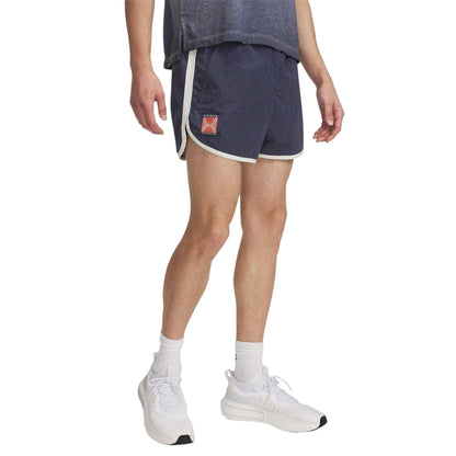Grey - Side - Under Armour Mens Run 96 Running Shorts