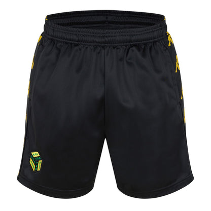 Black-Bright Yellow - Front - Kappa Mens Banda 10 Too Hot Running Shorts