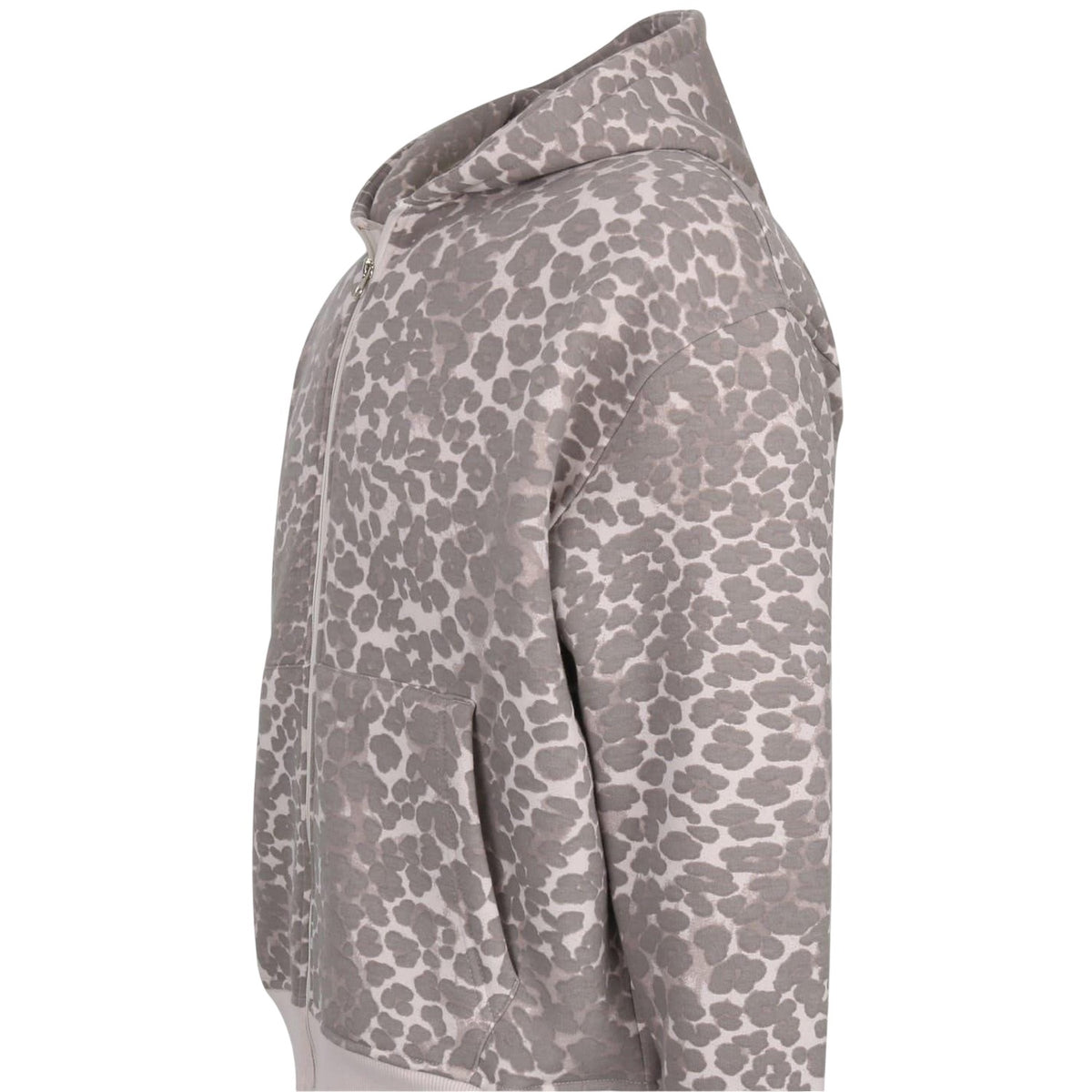 Leopard - Side - Miso Unisex Adult Leopard Pattern Sweat Jacket