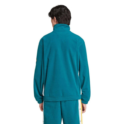 Teal - Back - Adidas Mens Adibreak Polar Fleece Track Jacket