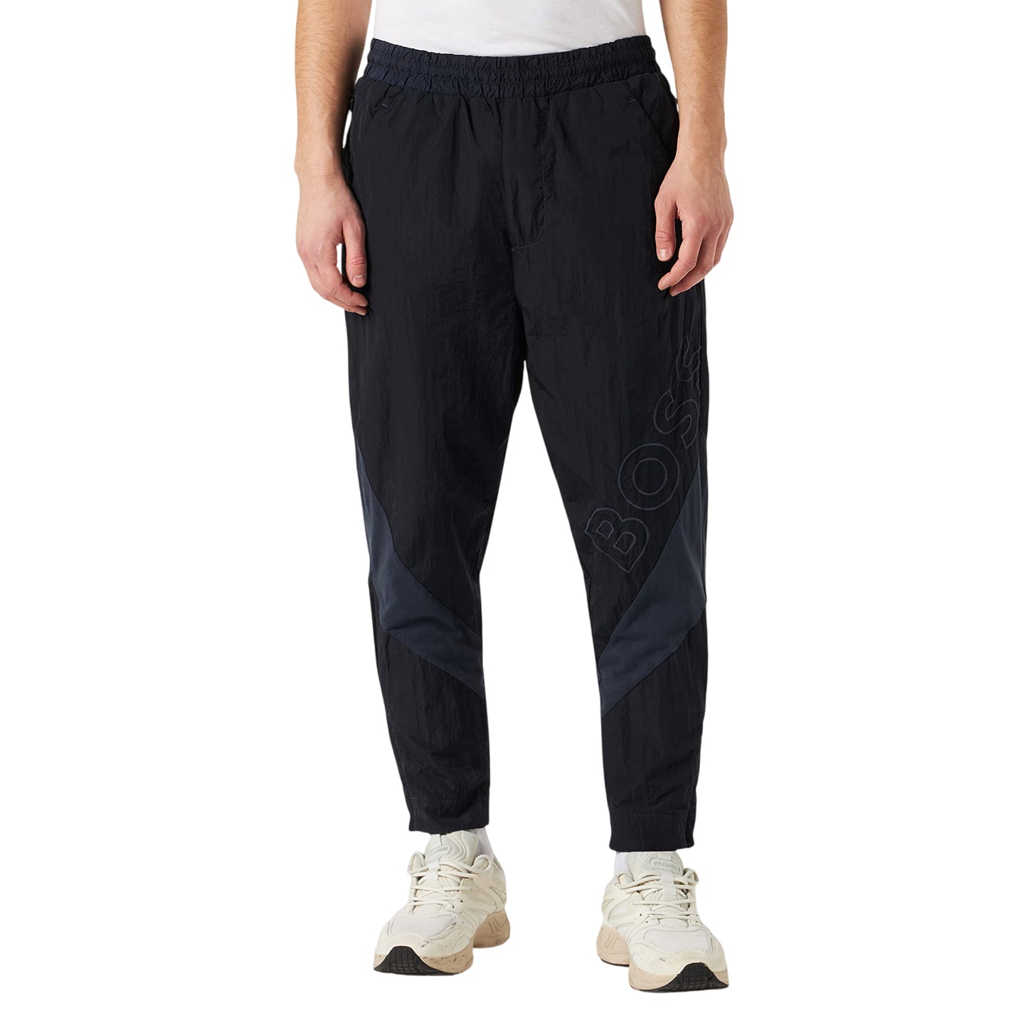 Dark Blue - Back - Boss Mens Selon Colour Block Slim Joggers