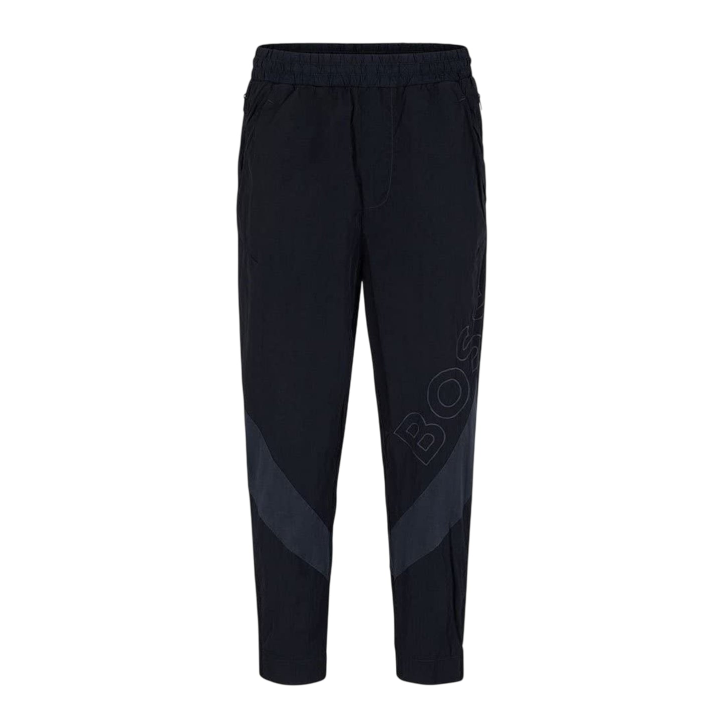 Dark Blue - Front - Boss Mens Selon Colour Block Slim Joggers