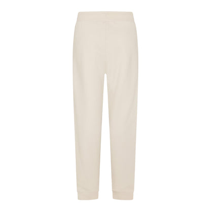 White - Back - Hugo Womens-Ladies Plain Ribbed Cuff Jogging Bottoms