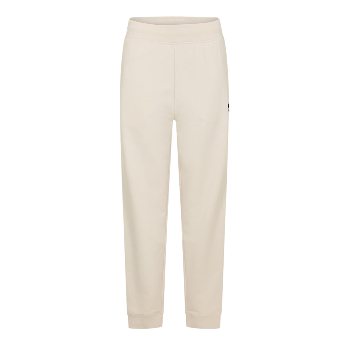 White - Front - Hugo Womens-Ladies Plain Ribbed Cuff Jogging Bottoms