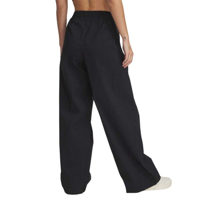 Black - Back - Under Armour Womens-Ladies Woven Open Hem Joggers