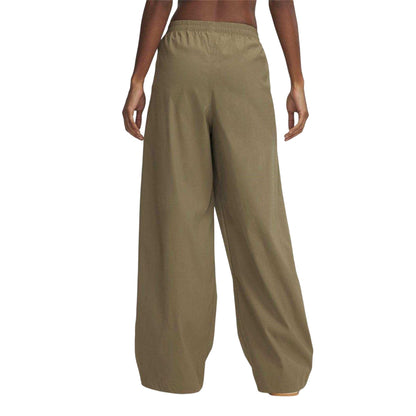 Brown - Back - Under Armour Womens-Ladies Woven Open Hem Joggers