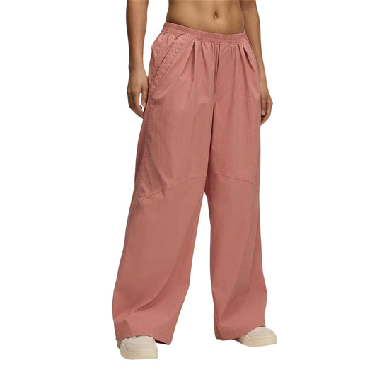 Pink - Front - Under Armour Womens-Ladies Woven Open Hem Joggers