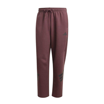 Ruby Red - Front - Adidas Mens Future Icons Fleece 3 Stripes Regular Joggers