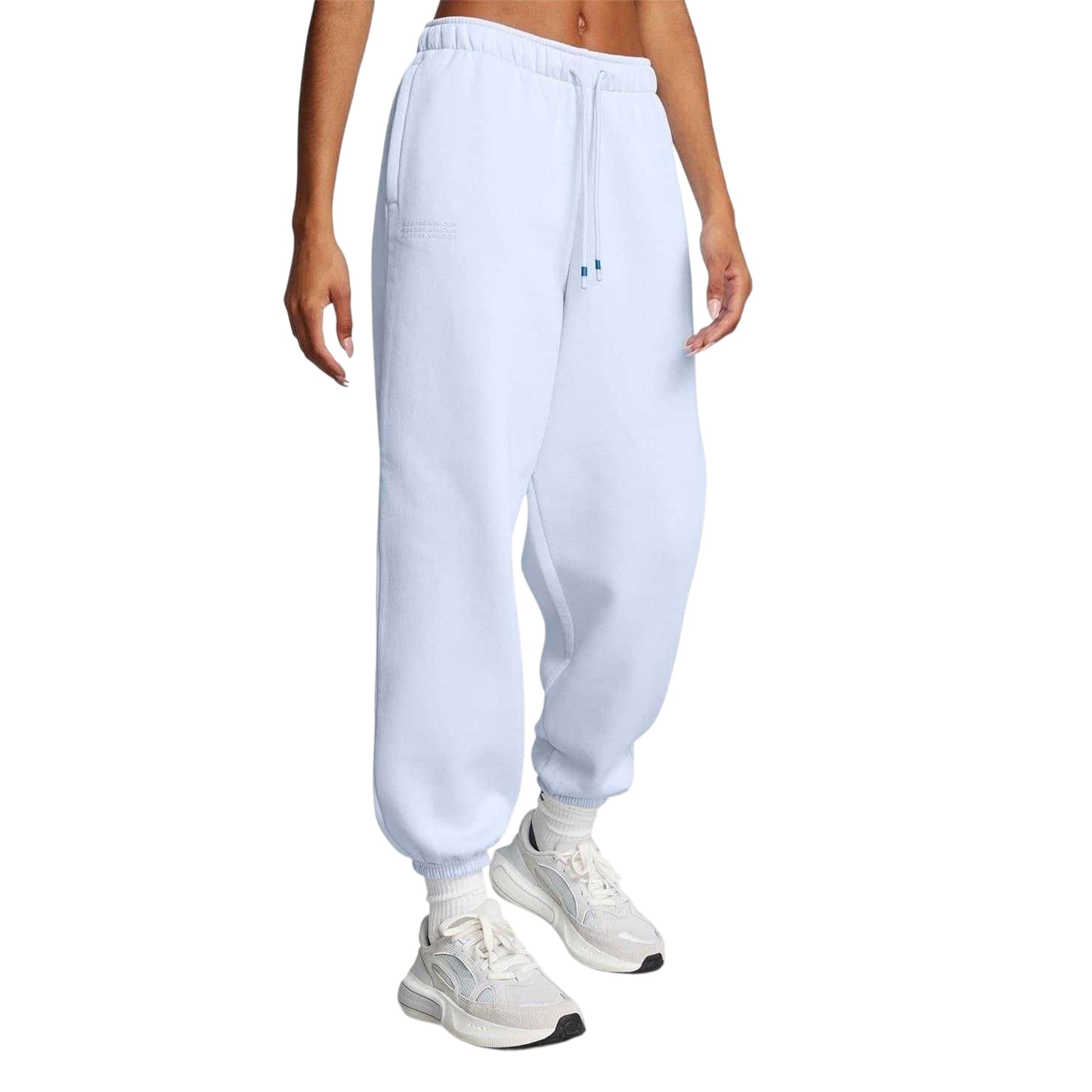Blue - Side - Under Armour Womens-Ladies Pangaia Fleece Joggers