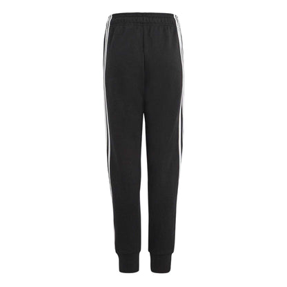 Black-White - Back - Adidas Childrens-Kids Side Stripe Regular Joggers
