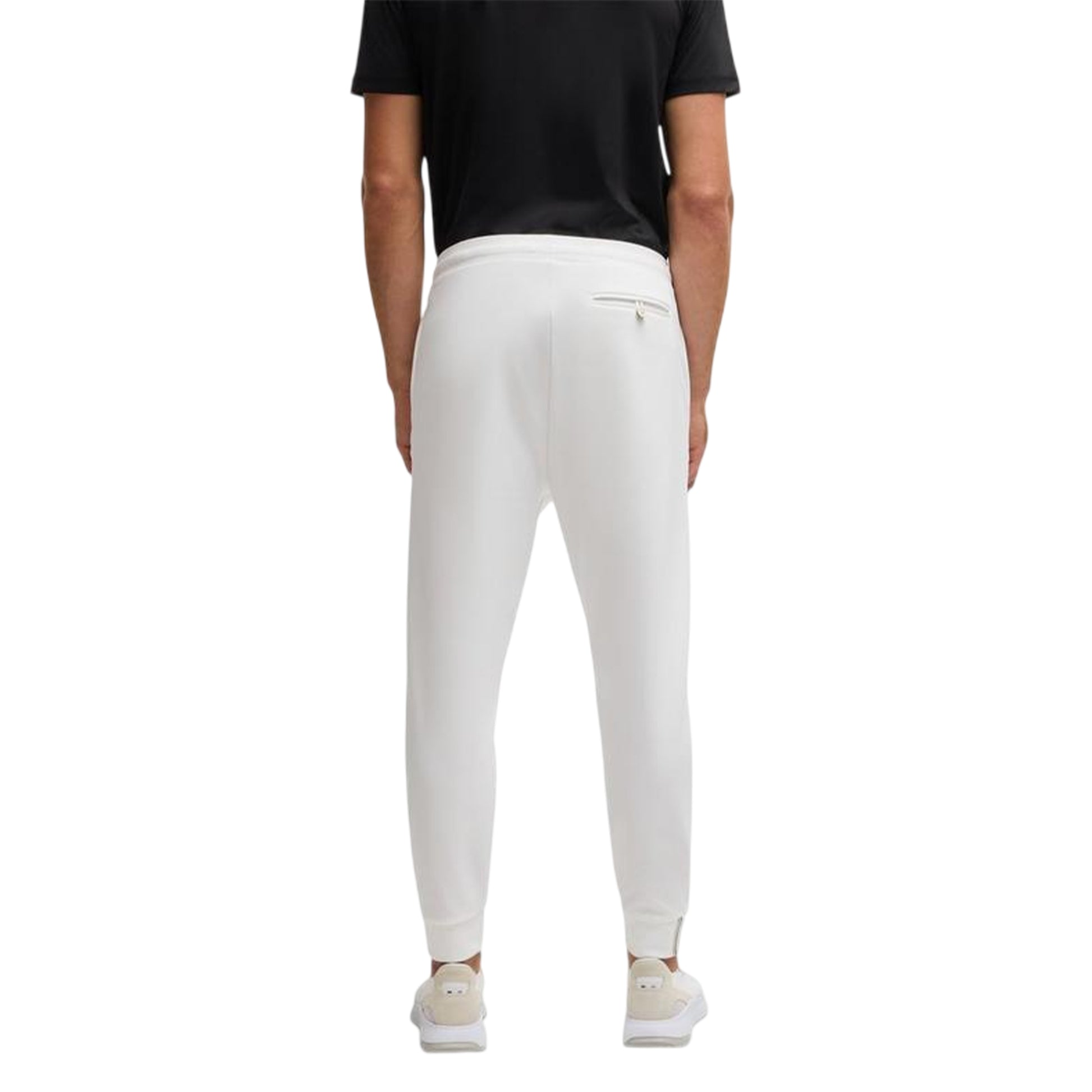 White - Side - Boss Mens Hadiko Wordmark Slim Joggers
